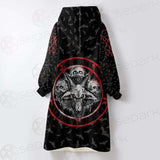 Pentagram Triple Skull SED-0287 Oversized Sherpa Blanket Hoodie