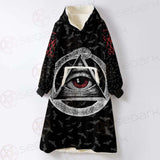 Pentagram Triple Skull SED-0287 Oversized Sherpa Blanket Hoodie