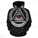 Pentagram Triple Skull SED-0287 Hoodie Allover