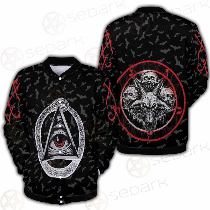 Pentagram Triple Skull SED-0287 Button Jacket
