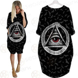 Pentagram Triple Skull SED-0287 Batwing Pocket Dress