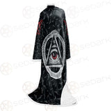 Pentagram Triple Skull SED-0287 Sleeved Blanket