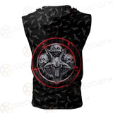 Pentagram Triple Skull SED-0287 Zip Sleeveless Hoodie