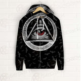 Pentagram Triple Skull SED-0287 Zip-up Hoodies