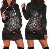 Pentagram Symbol SED-0288 Hoodie Dress