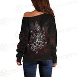 Pentagram Symbol SED-0288 Off Shoulder Sweaters