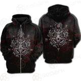 Pentagram Symbol SED-0288 Hoodie Raglan Zip