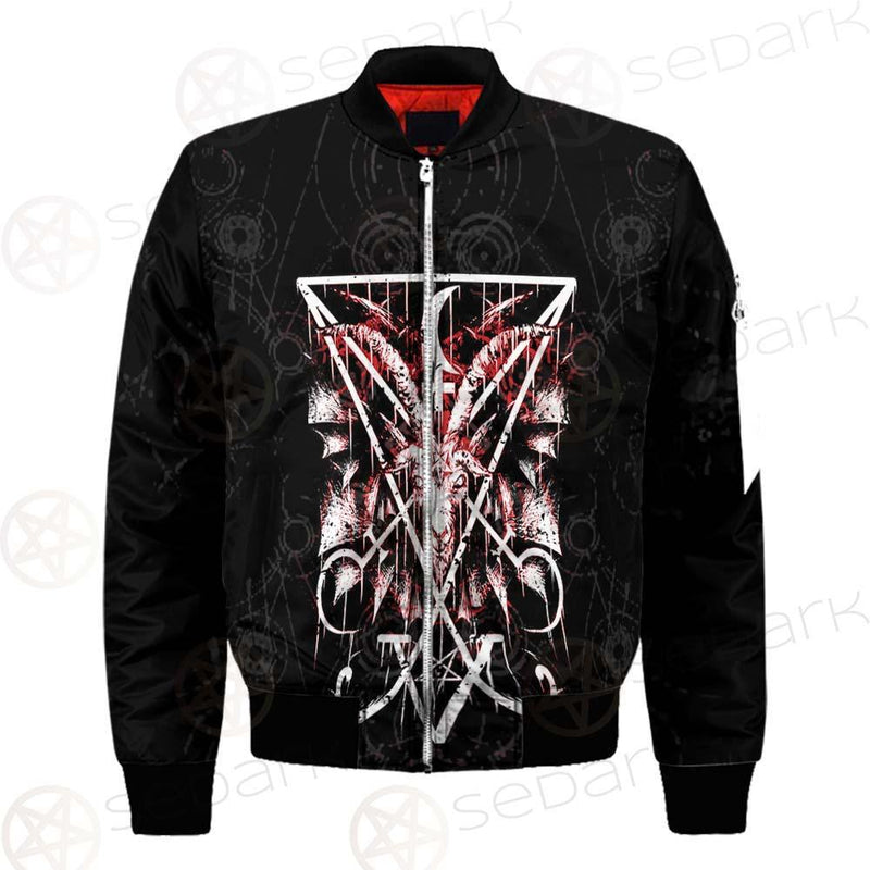 Baphomet Cross Inverted SED-0289 Bomber Jacket