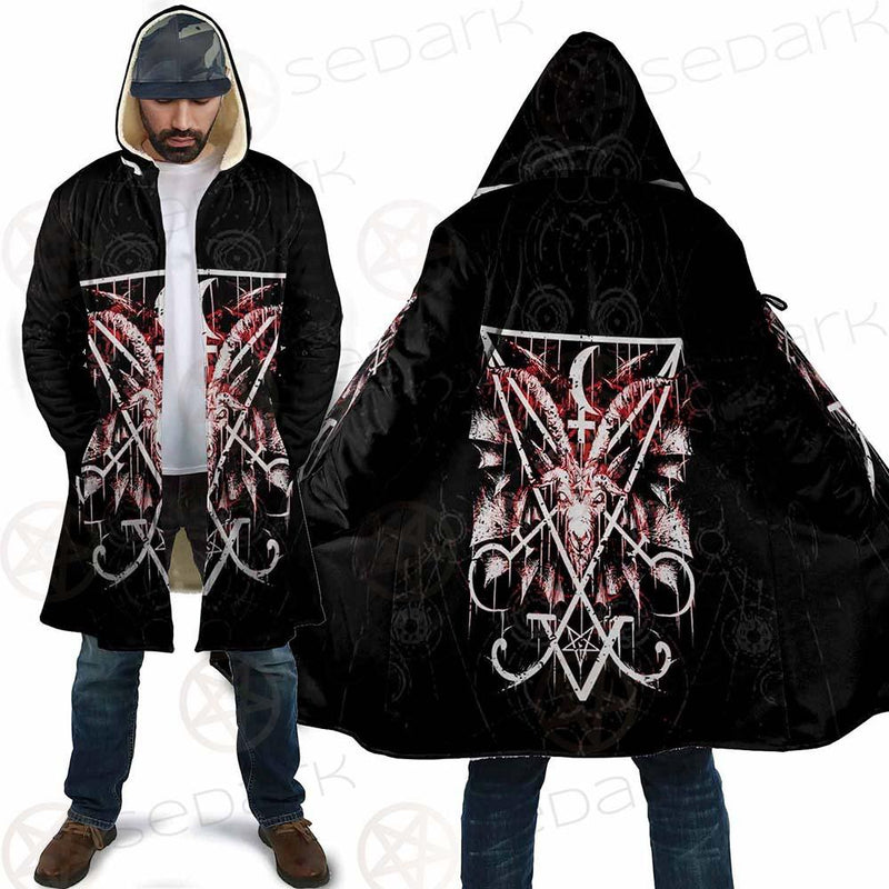 Baphomet Cross Inverted SED-0289 Cloak with bag