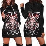 Baphomet Cross Inverted SED-0289 Hoodie Dress