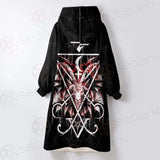 Baphomet Cross Inverted SED-0289 Oversized Sherpa Blanket Hoodie