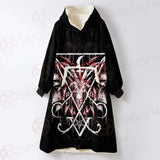 Baphomet Cross Inverted SED-0289 Oversized Sherpa Blanket Hoodie