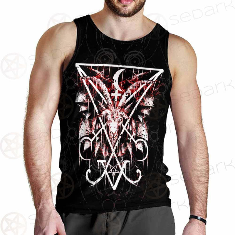 Baphomet Cross Inverted SED-0289 Men Tank-tops