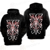 Baphomet Cross Inverted SED-0289 Hoodie Raglan