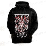 Baphomet Cross Inverted SED-0289 Hoodie Raglan