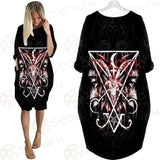 Baphomet Cross Inverted SED-0289 Batwing Pocket Dress