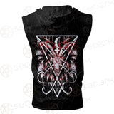 Baphomet Cross Inverted SED-0289 Zip Sleeveless Hoodie