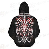 Baphomet Cross Inverted SED-0289 Zip-up Hoodies