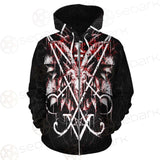 Baphomet Cross Inverted SED-0289 Zip-up Hoodies