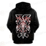 Baphomet Cross Inverted SED-0289 Hoodie Raglan Zip