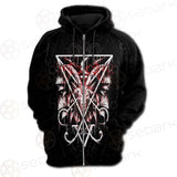 Baphomet Cross Inverted SED-0289 Hoodie Raglan Zip