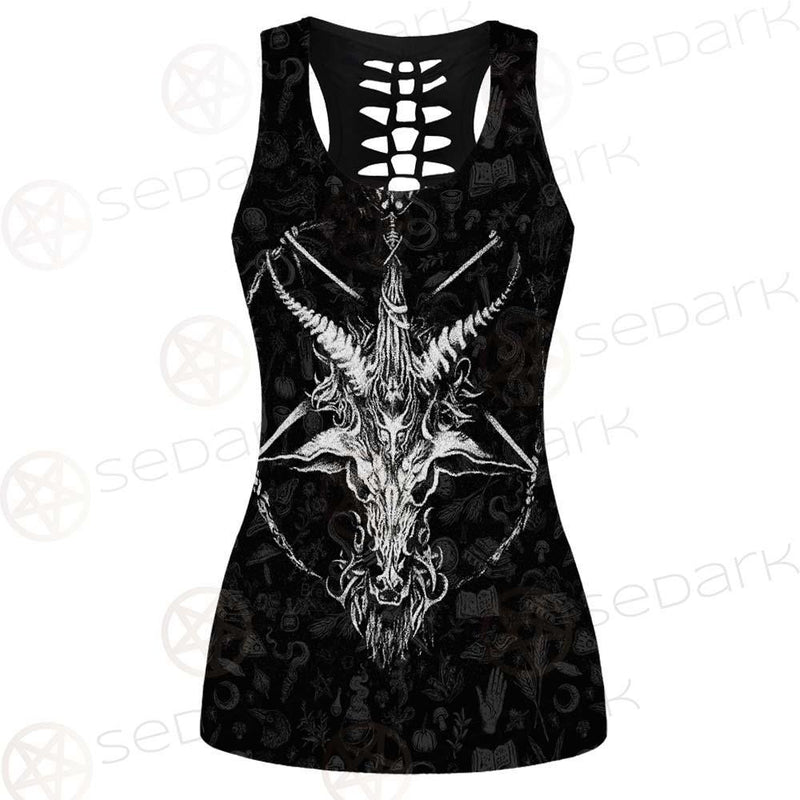 Baphomet Sigil SED-0290 Hollow Out Tank Top