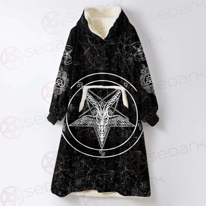 Lucifer Symbol SED-0292 Oversized Sherpa Blanket Hoodie