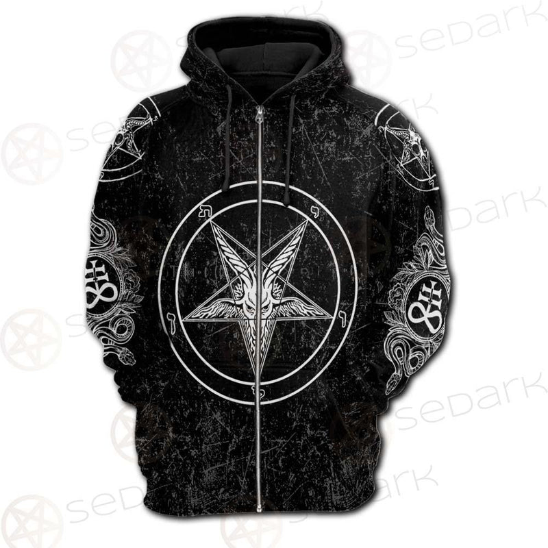 Lucifer Symbol SED-0292 Hoodie Raglan Zip