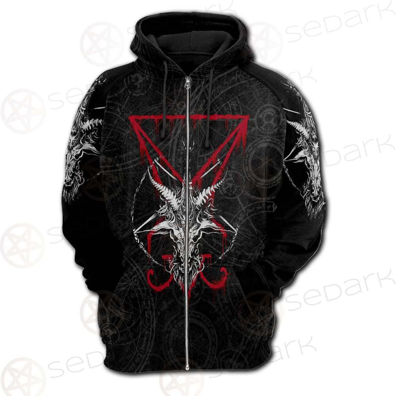 Lucifer Symbol SED-0293 Hoodie Raglan Zip