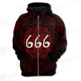 Satanic 666 SED-0294 Hoodie Raglan Zip