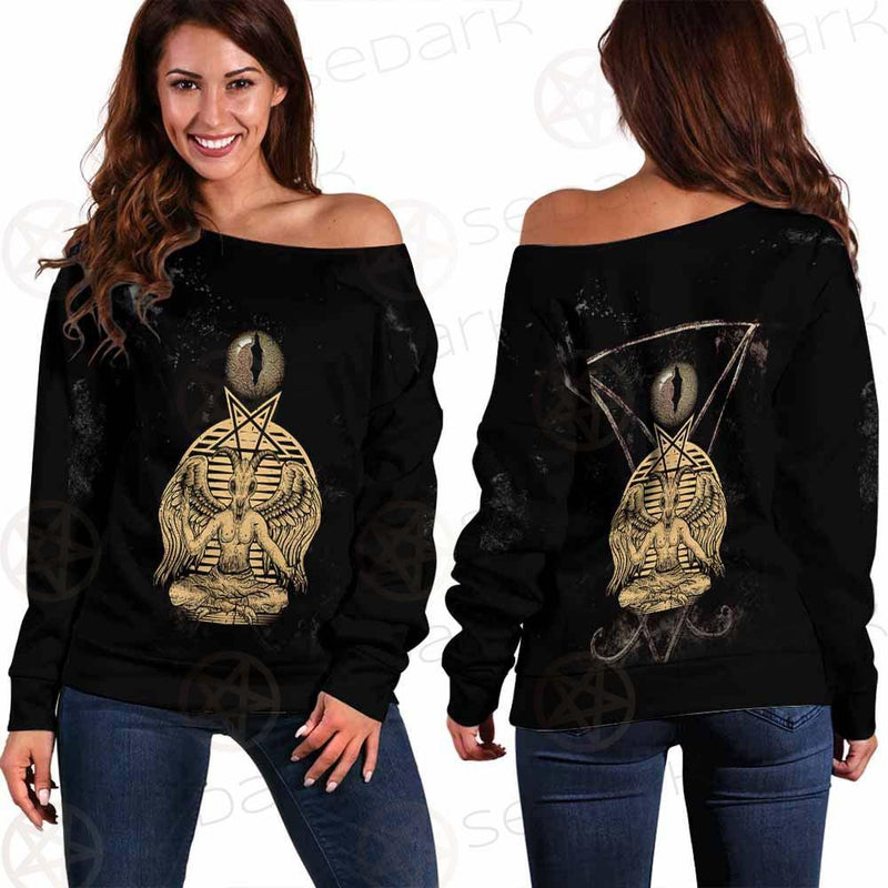 Lucifer Eye SED-0296 Off Shoulder Sweaters