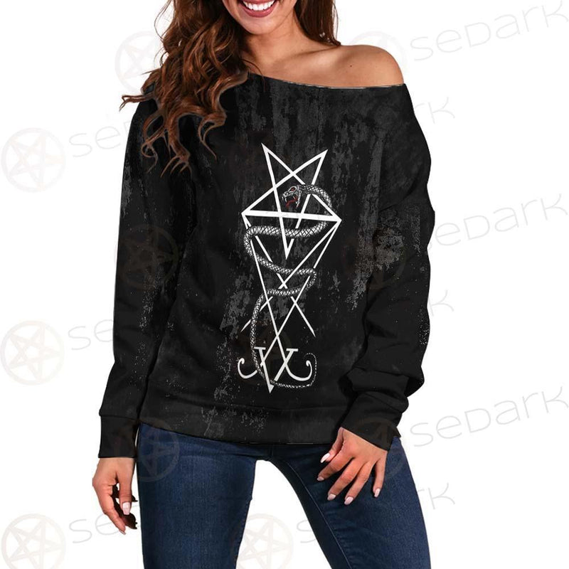 Lucifer Snake SED-0297 Off Shoulder Sweaters