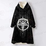 Pentagram Cross Inverted SED-0299 Oversized Sherpa Blanket Hoodie