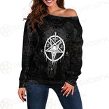 Pentagram Cross Inverted SED-0299 Off Shoulder Sweaters