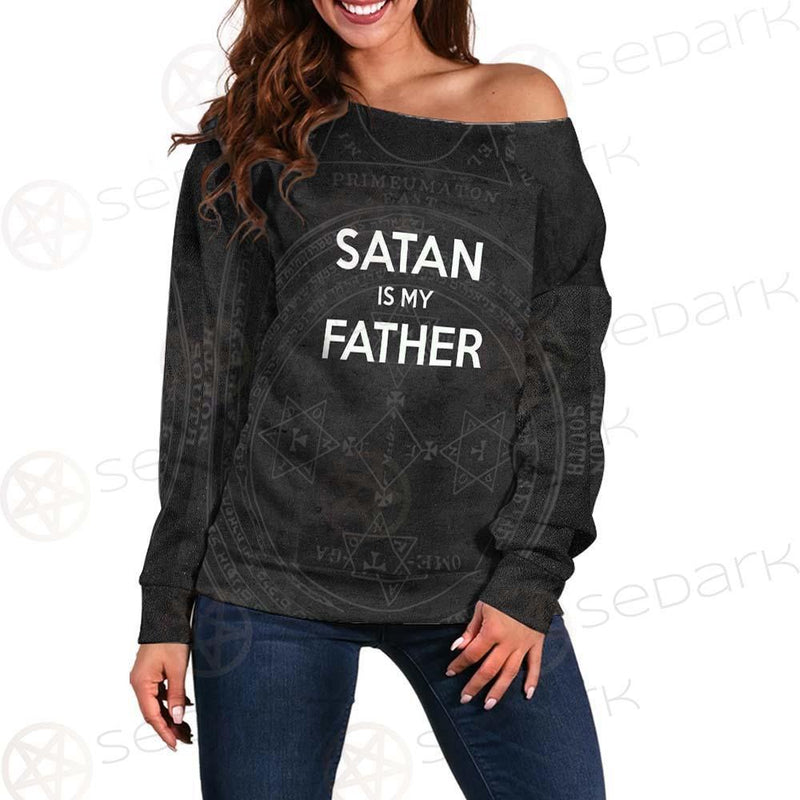 Satan My Father SED-0300 Off Shoulder Sweaters
