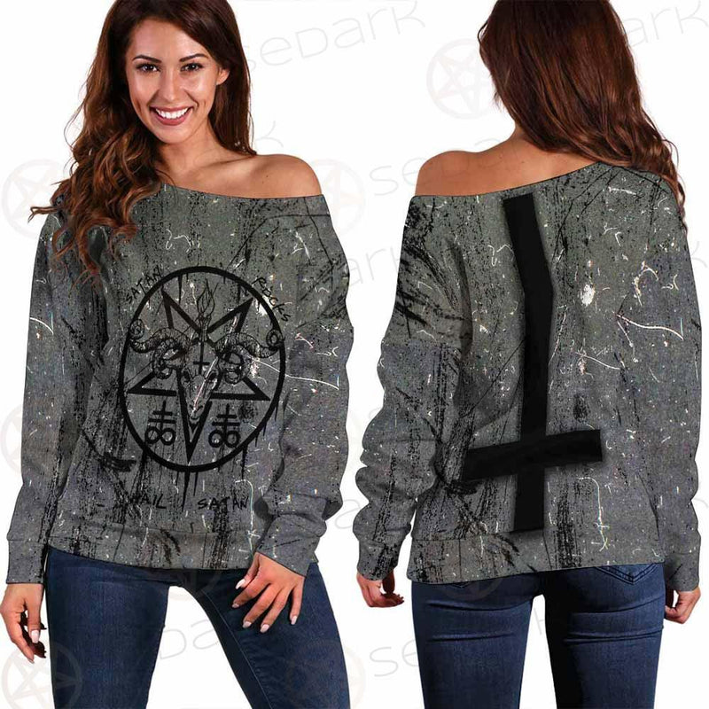 Satan Rocks SED-0301 Off Shoulder Sweaters