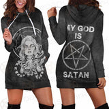 Satan My God SED-0302 Hoodie Dress