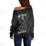 Satan My God SED-0302 Off Shoulder Sweaters