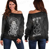 Satan My God SED-0302 Off Shoulder Sweaters