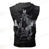 Satanic Cross Inverted SED-0304 Zip Sleeveless Hoodie