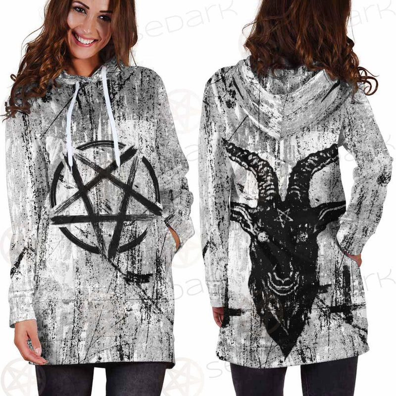 Satan Cross Inverted SED-0306 Hoodie Dress