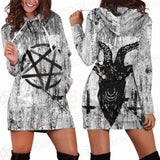 Satan Cross Inverted SED-0306 Hoodie Dress