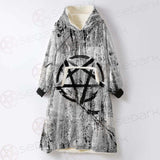 Satan Cross Inverted SED-0306 Oversized Sherpa Blanket Hoodie