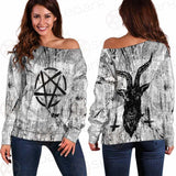 Satan Cross Inverted SED-0306 Off Shoulder Sweaters