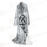 Satan Cross Inverted SED-0306 Sleeved Blanket