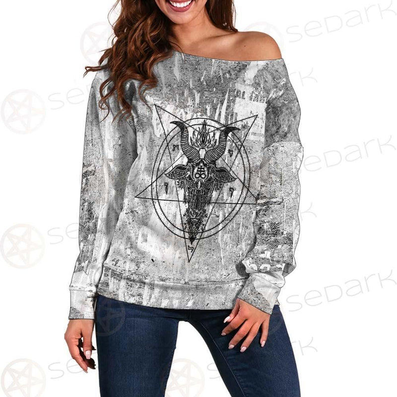 Satanic Silhouette SED-0309 Off Shoulder Sweaters