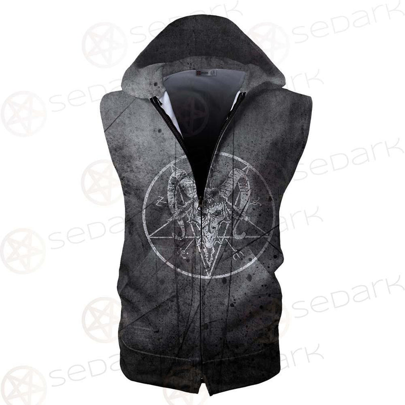 Pentagram Symbol SED-0310 Zip Sleeveless Hoodie
