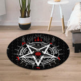 Satanic 5 Letters SED-0317 Round Carpet