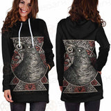 Gothic Black Crow Eye SED-0325 Hoodie Dress