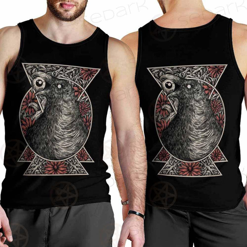 Gothic Black Crow Eye SED-0325 Men Tank-tops
